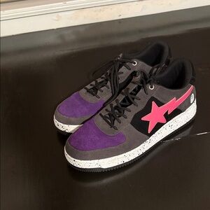 Authentic Bape Black and Pink Sneakers size 13